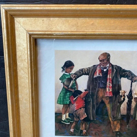 VTG Painting Frame Daddy’s Pocket Frederick Douglass American Social Reformer - Picture 4 of 9